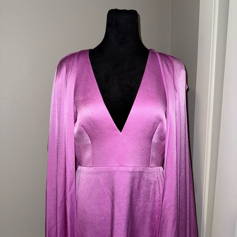 Alex Perry Hudson Cape Column Gown | Orchid | UK 12 / US 8 | NWT - Picture 6 of 11